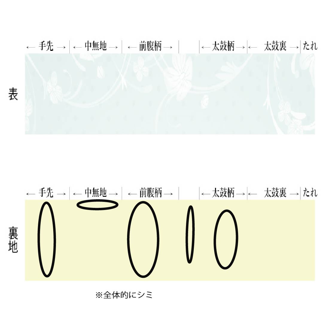 リサイクル着物】（京袋帯）名古屋帯 正絹 Bランク 乳白色（にゅう