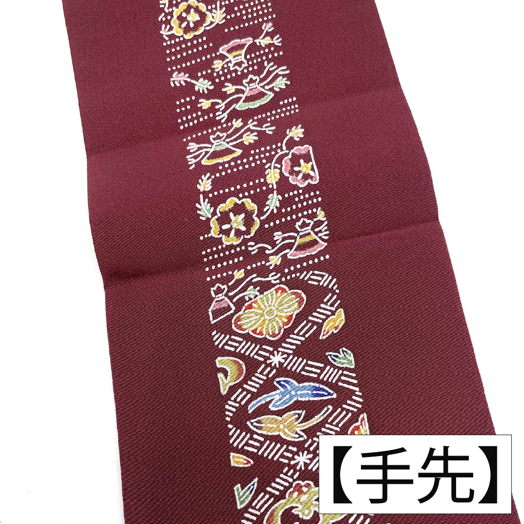 専用帯6968 7183 二点セット●高級 正絹 名古屋仕立て 名古屋帯 蜻蛉 Prices down2）未仕立て 名古屋帯「黄土色 丸に蜻蛉」 正絹帯 正絹