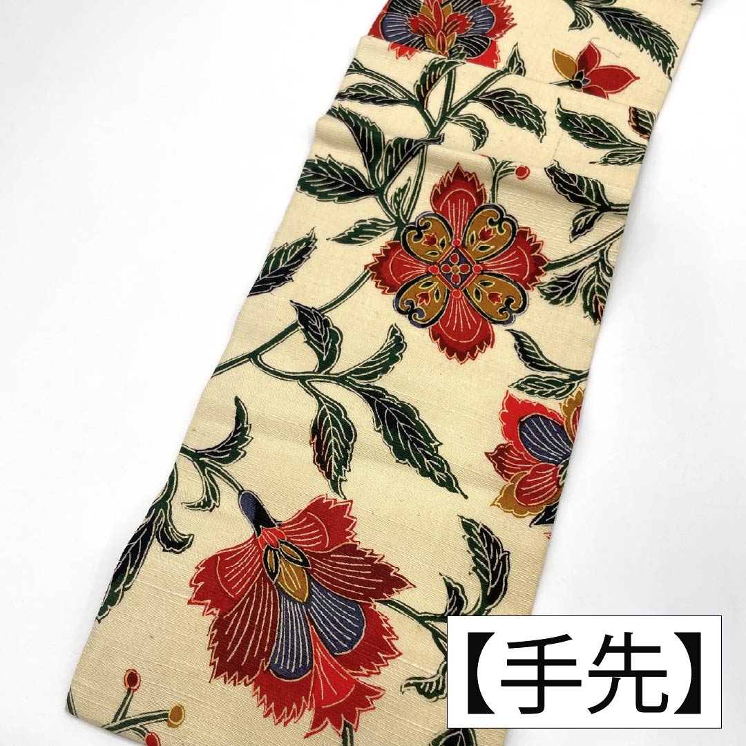 名古屋帯　アンティーク　花菱　唐花模様　着物　023tz 名古屋帯 アンティーク 花菱 唐花模様 着物 023tz 【公式通販】