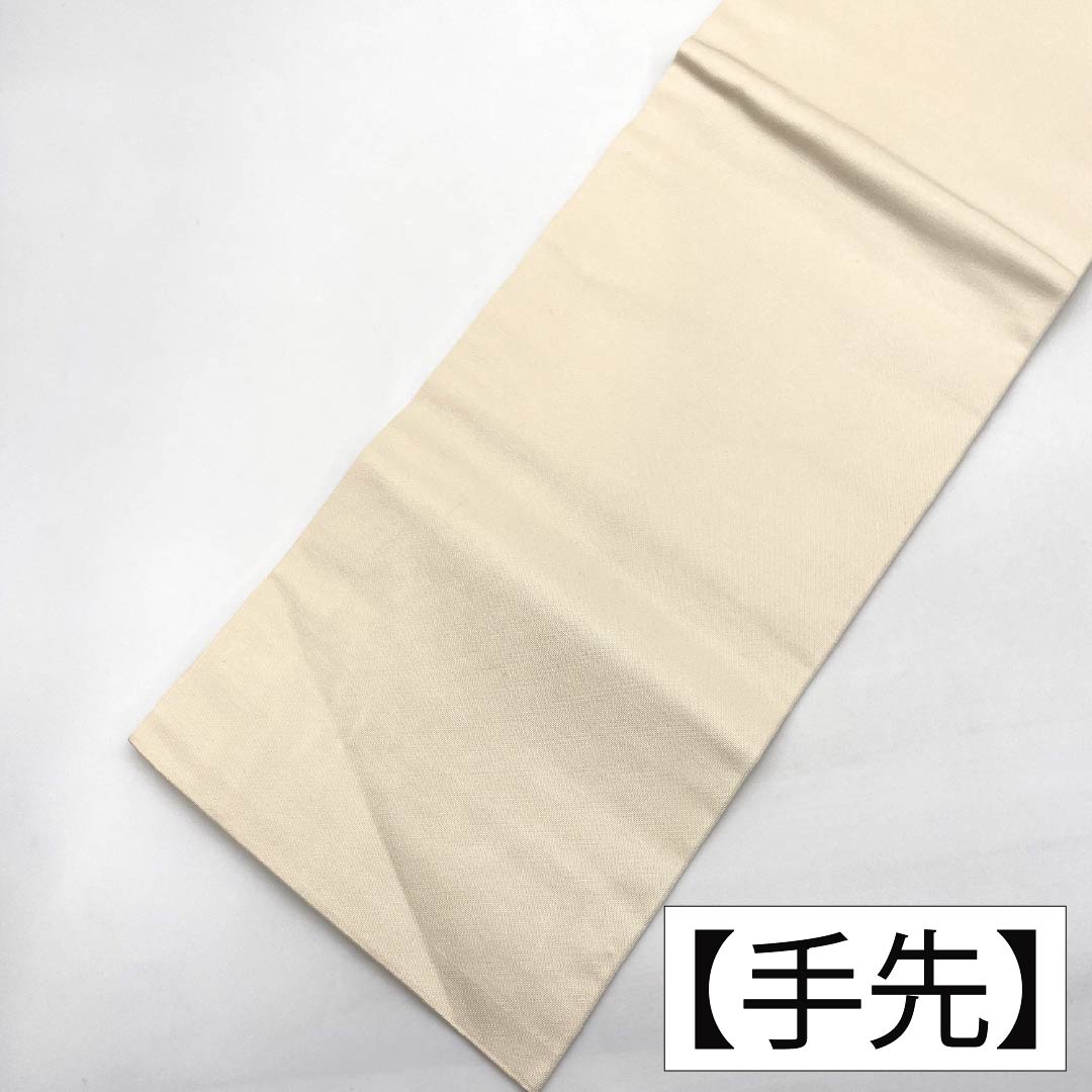 名古屋帯 正絹 Aランク 名古屋仕立て 生成り色（きなりいろ） 古典柄 帯丈362cm ポイント柄 セミフォーマル 白系 1124012803311