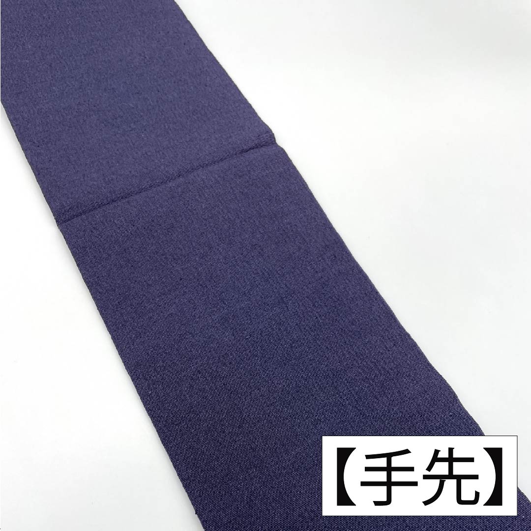 名古屋帯 正絹 Aランク 褐色（かちいろ） 型染 ちりめん地 古典柄 帯丈365cm ポイント柄 カジュアル 紫系 1124011493320 名古屋仕立て