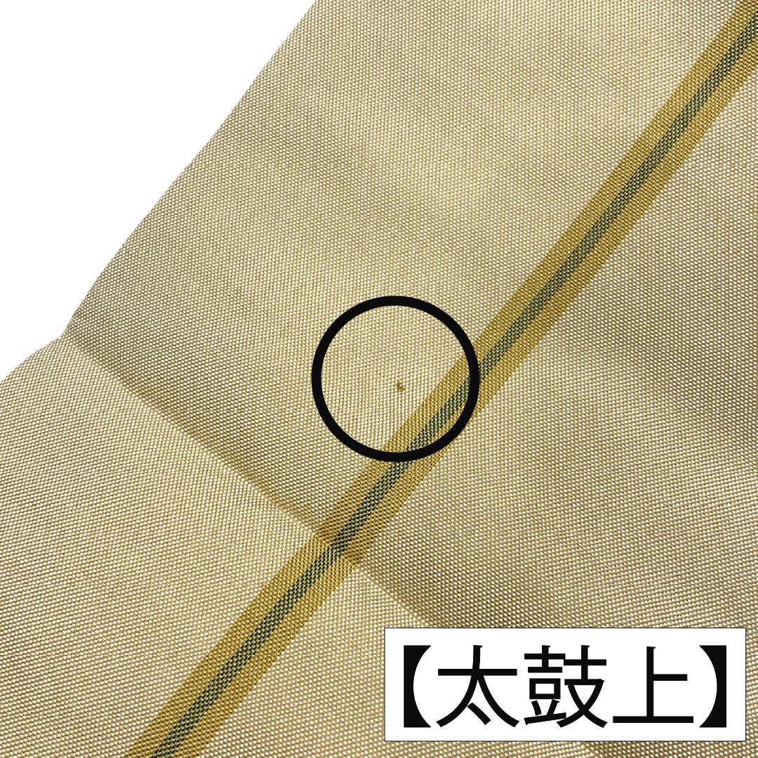名古屋帯 正絹 Sランク 名古屋仕立て 桑色白茶色（くわいろしろちゃいろ） 格子 抽象柄 帯丈362cm ポイント柄 セミフォーマル ベージュ系 1124012242325