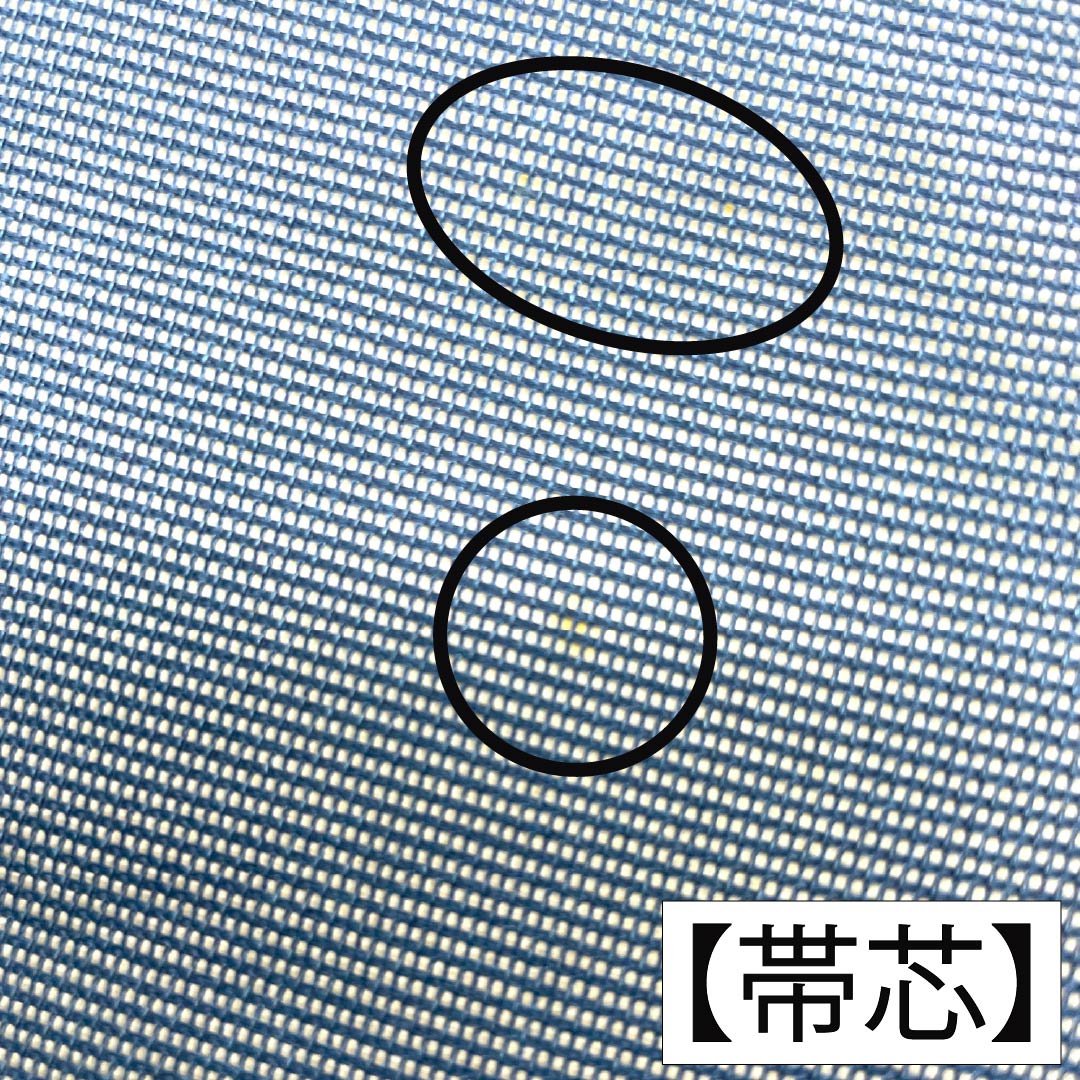 名古屋帯 正絹 Aランク 名古屋仕立て 鉄紺色（てつこんいろ） 夏帯 茶道 茶碗 帯丈358cm ポイント柄 カジュアル 紺系 1124012843318
