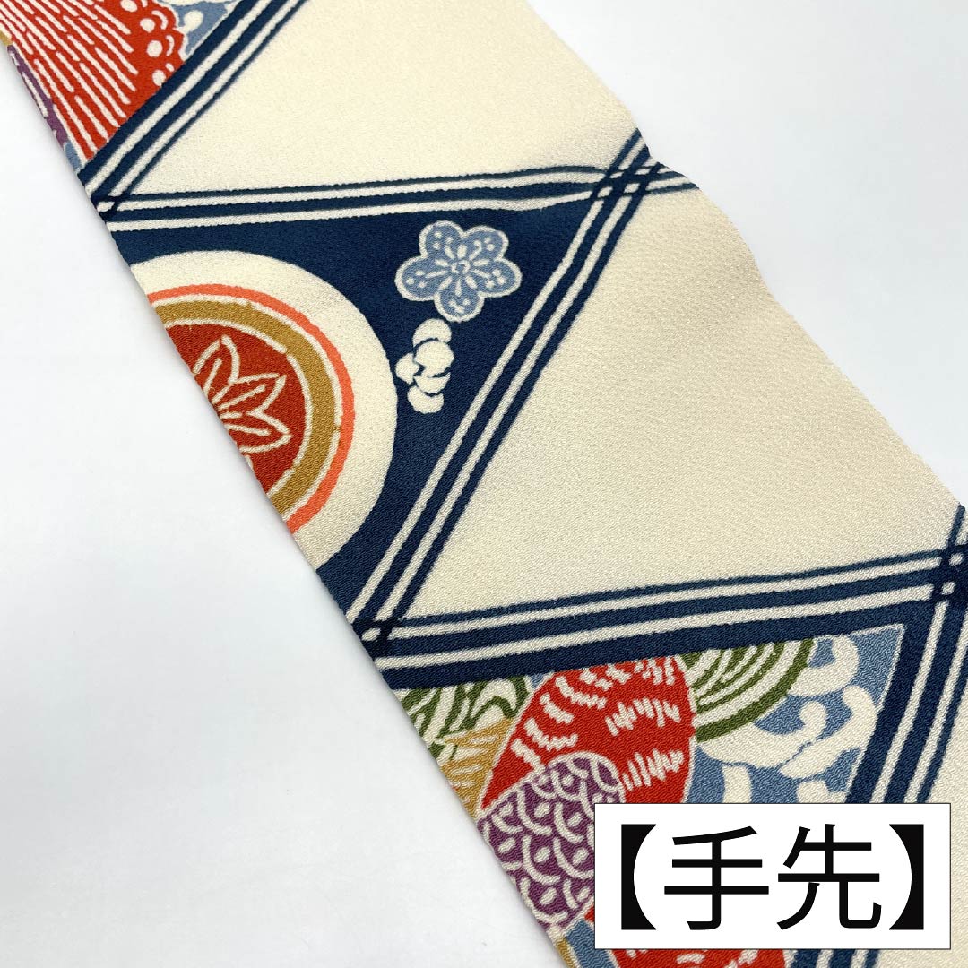 【Q1208】ＡＡお仕立て上がり正絹名古屋帯　白地に紅葉模様 Q1208】AAお仕立て上がり正絹名古屋帯 白地に紅葉模様の通販 by 全品