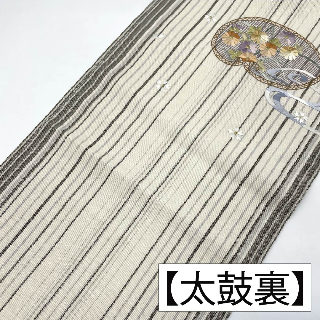 「縁」147ｃｍ～153ｃｍ 作家物 ちりめん地 松葉柄 訪問着 正絹 Ｂ４４５ 縁」147cm～153cm 作家物 ちりめん地 松葉柄 訪問着 正絹 B445