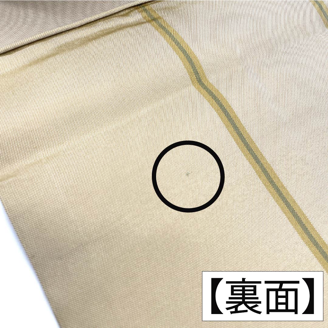 名古屋帯 正絹 Sランク 名古屋仕立て 桑色白茶色（くわいろしろちゃいろ） 格子 抽象柄 帯丈362cm ポイント柄 セミフォーマル ベージュ系 1124012242325