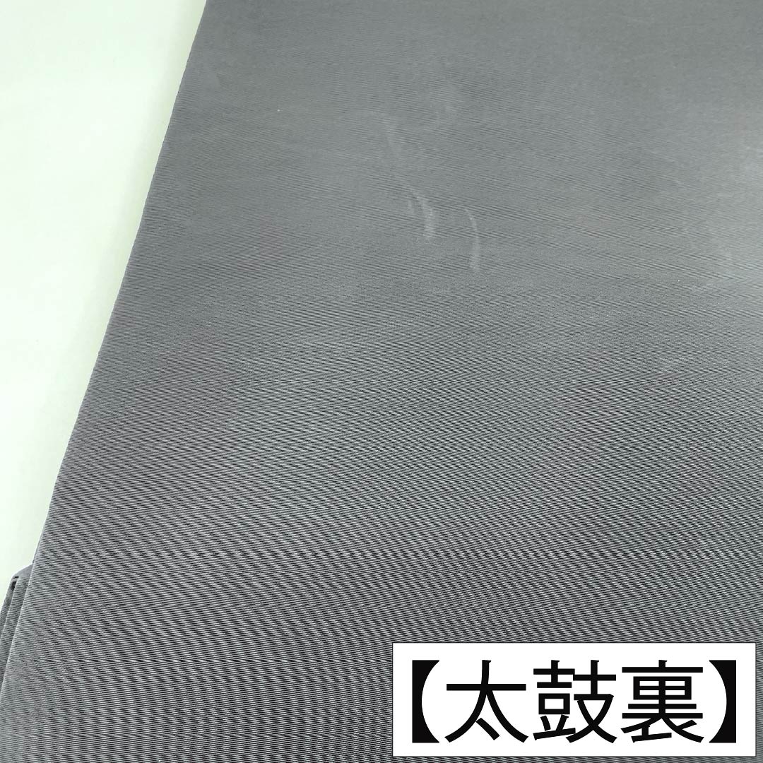 名古屋帯 正絹 Aランク 名古屋仕立て 黒鼠色（くろねずいろ） 古典柄 塩瀬 和楽器 帯丈370cm ポイント柄 セミフォーマル 黒系 1124012573310