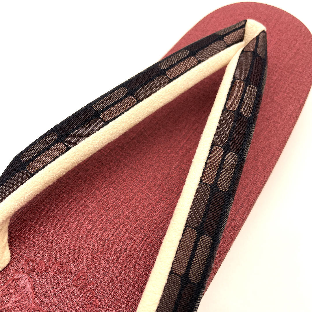 （新品未使用品）カレンブロッソ カフェ草履 Lサイズ 赤系 NEWランク 1122000441412