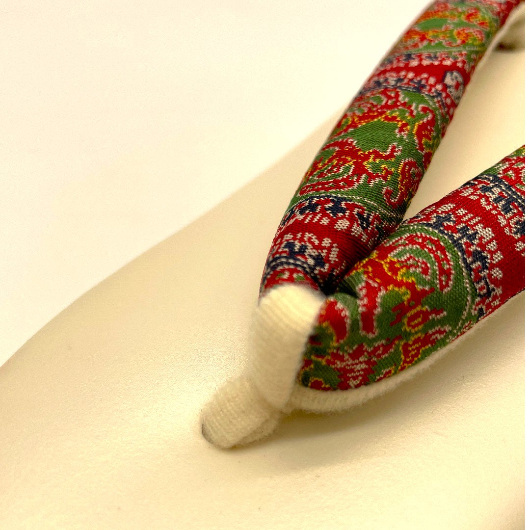 (New old stock) Tatsumura Art Textile Sandals, Size M, Cream, Rank A, 1122000213315
