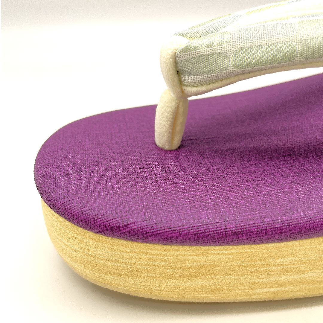 （新品未使用品）カレンブロッソ カフェ草履 Mサイズ 紫系 NEWランク 1122000601320