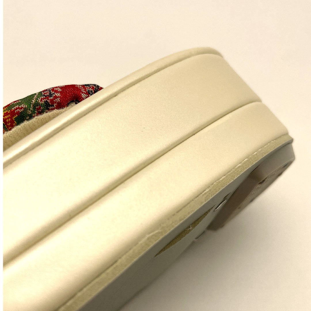(New old stock) Tatsumura Art Textile Sandals, Size M, Cream, Rank A, 1122000213315
