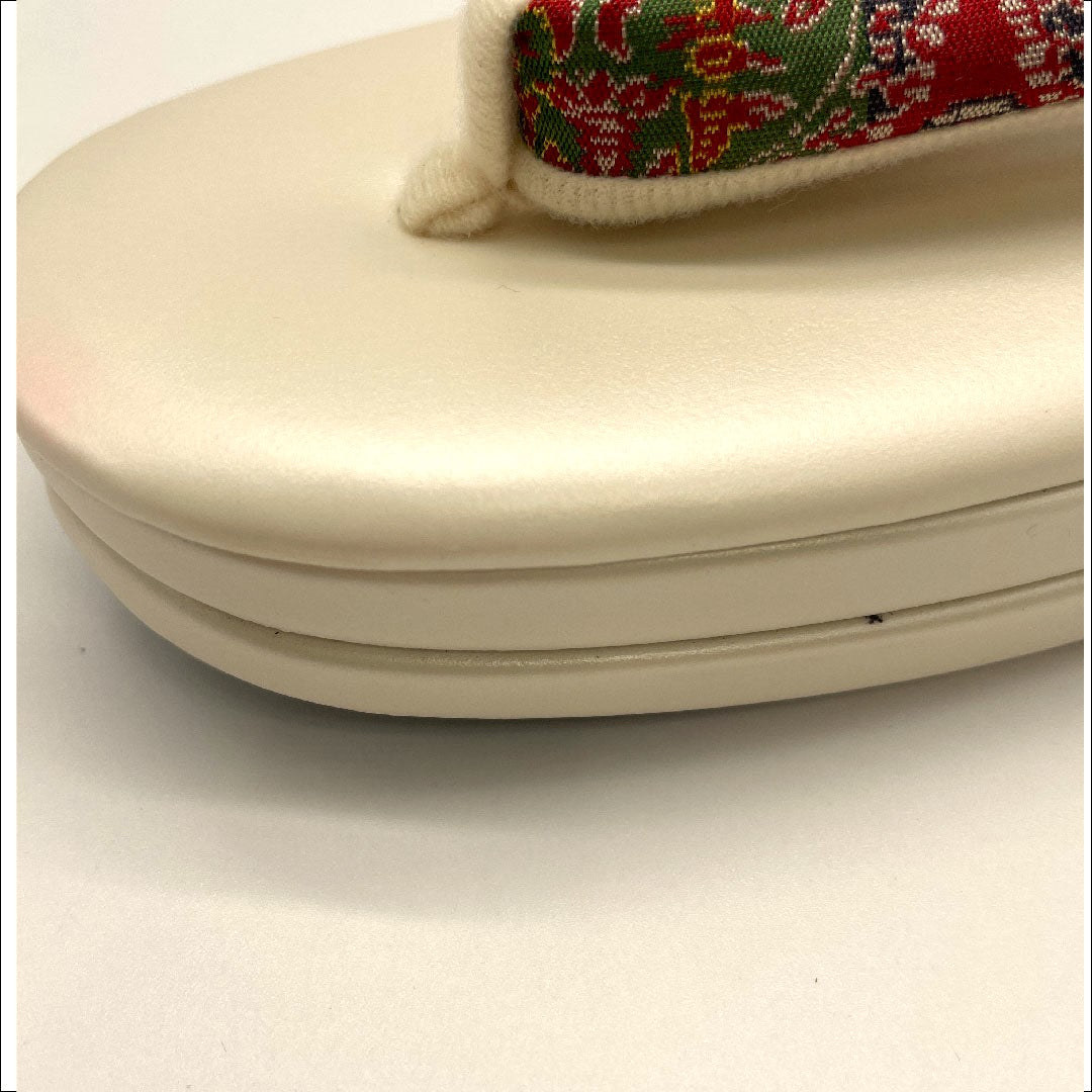 (New old stock) Tatsumura Art Textile Sandals, Size M, Cream, Rank A, 1122000213315