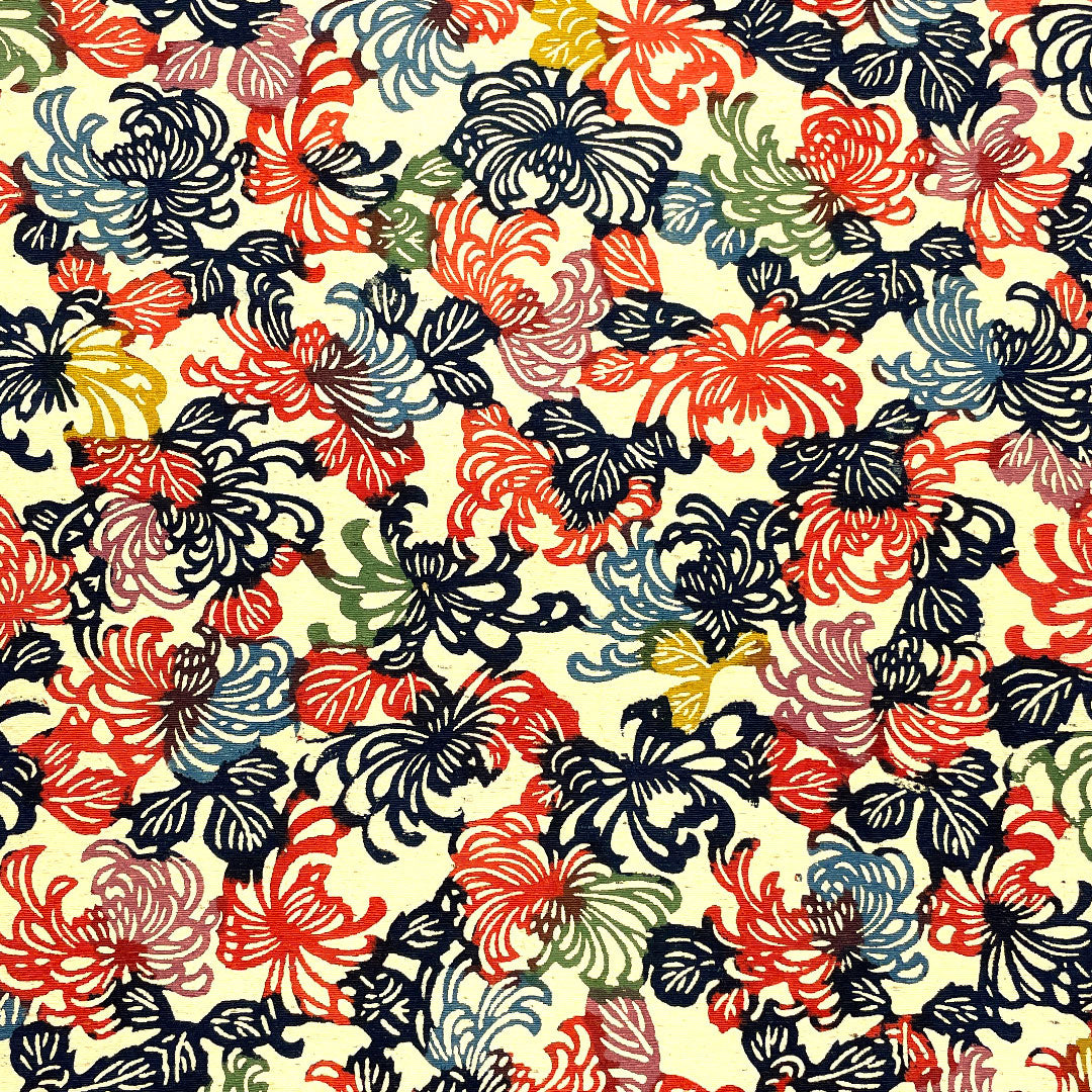 名古屋帯 紬 菊 京紅型 帯丈351cm 正絹 Aランク 六通 カジュアル 白系 1124000922311  名古屋仕立て