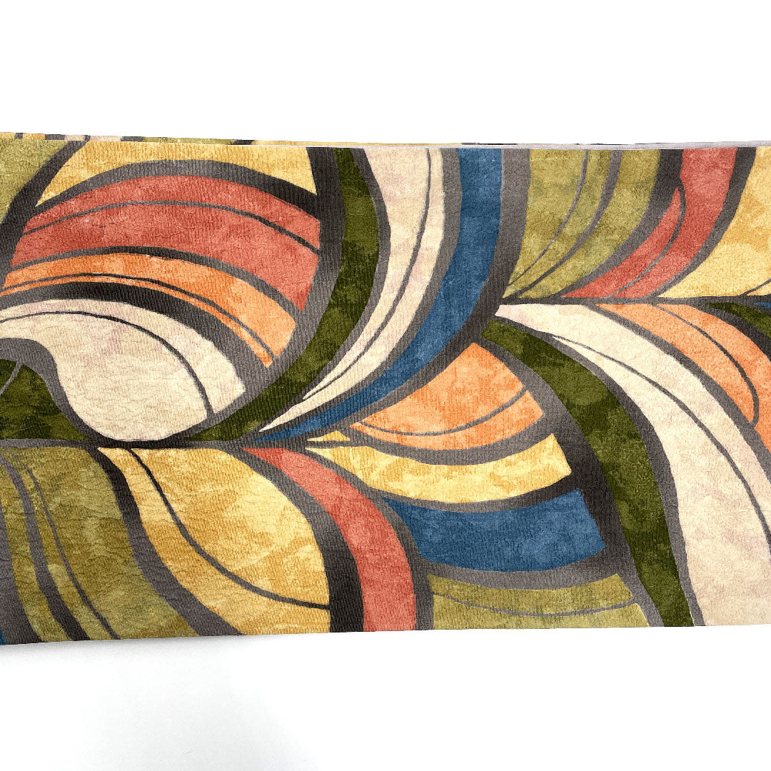 袋帯 抽象模様 カラフル 帯丈431cm 正絹 Sランク 全通 カジュアル グレー系 1123001722322