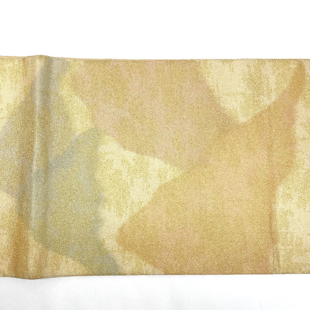 袋帯 山模様 帯丈429cm 正絹 Aランク 全通 セミフォーマル 金系 1123002423321