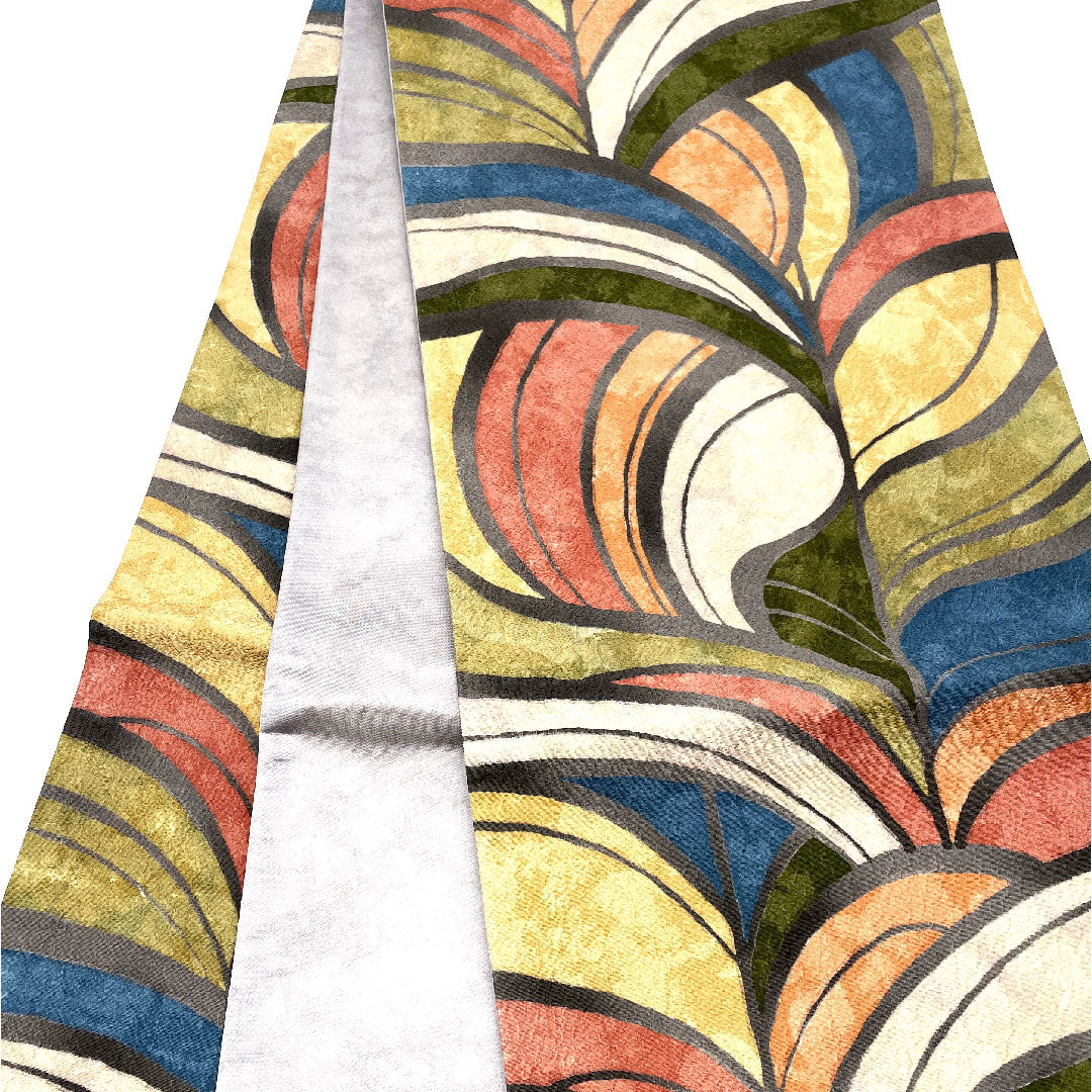 袋帯 抽象模様 カラフル 帯丈431cm 正絹 Sランク 全通 カジュアル グレー系 1123001722322