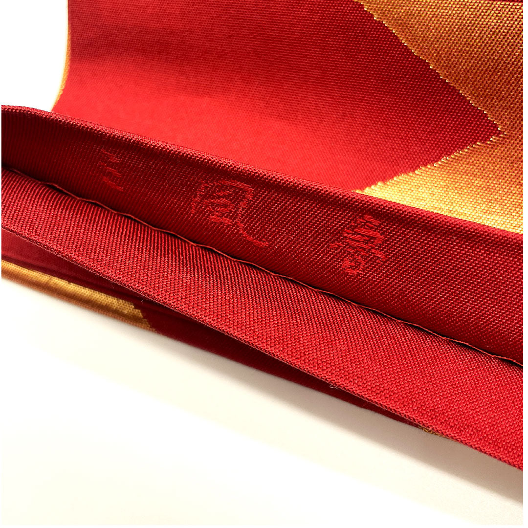 リサイクル着物】袋帯 古典 三風魯 菱 花 445cm 正絹 Sランク 全通