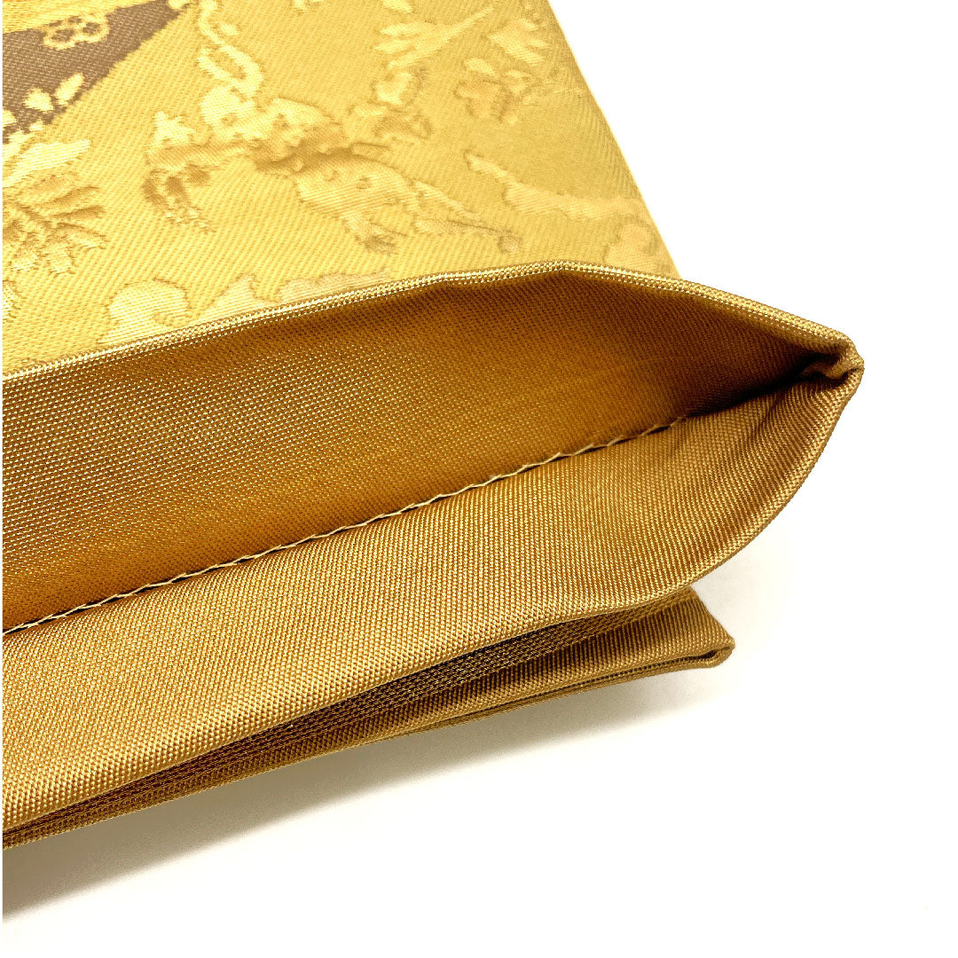 袋帯 変わり亀甲 帯丈443cm 正絹 Aランク 全通 セミフォーマル 茶系 1123002193314