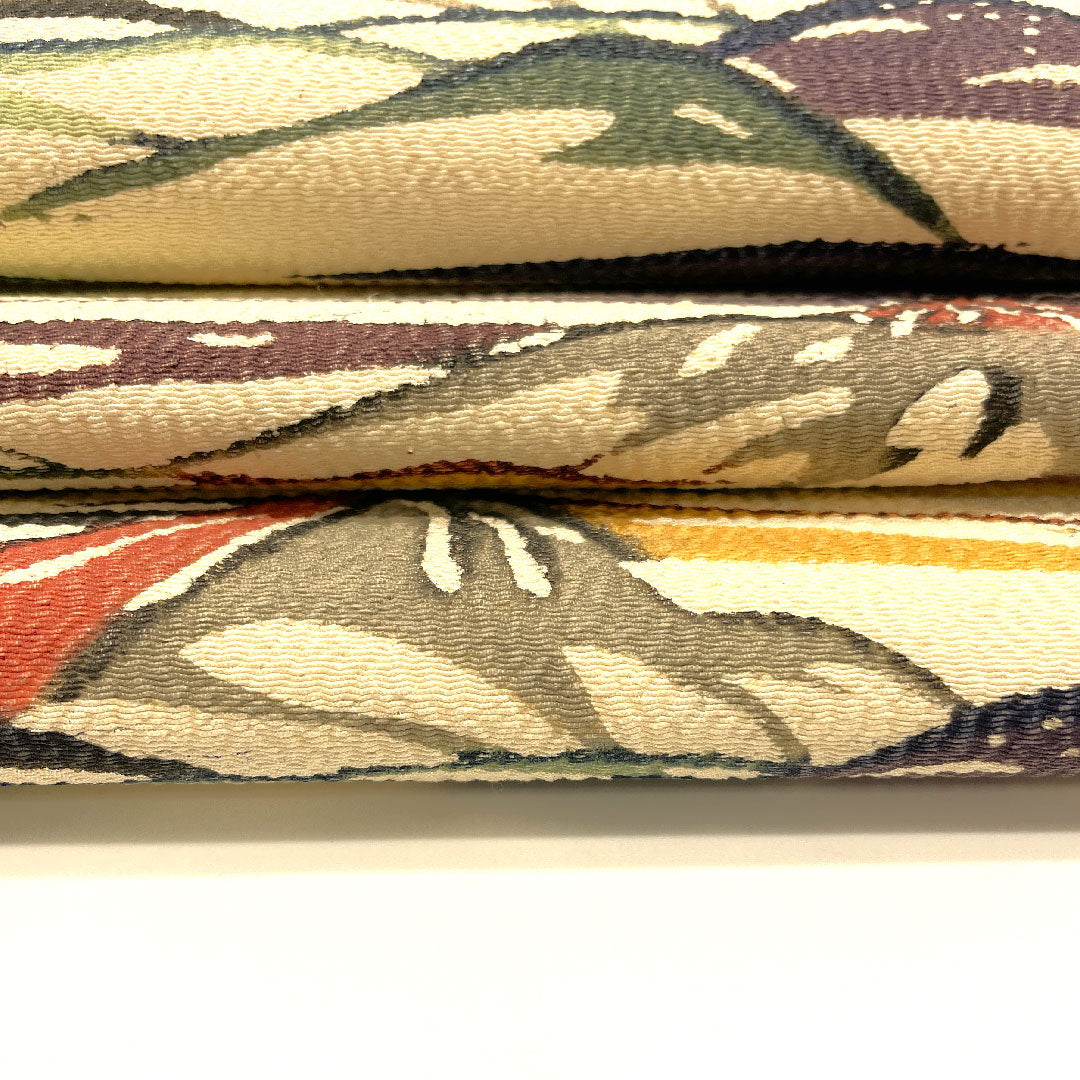 名古屋帯 山 京紅型 ちりめん 帯丈353cm 正絹 Sランク 六通 カジュアル 白系 1124000952311  名古屋仕立て