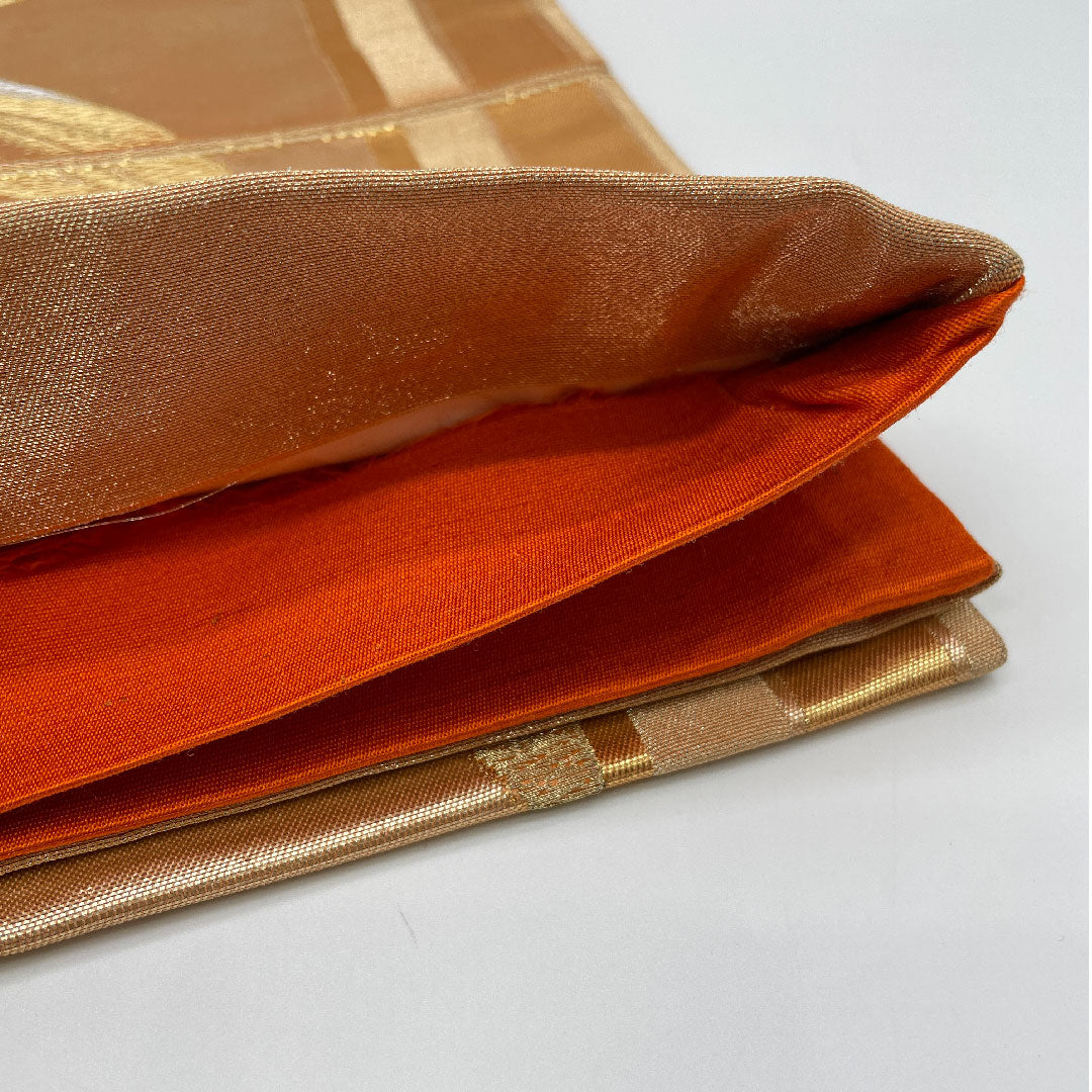 袋帯 竹 帯丈416cm 正絹 Aランク 六通 フォーマル 金系 1123000923321