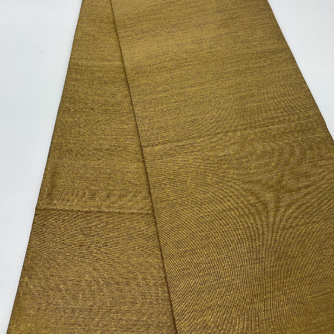 袋帯 幾何学模様 本泥染 帯丈430cm 正絹 Sランク 六通 セミフォーマル 茶系 1123001062314