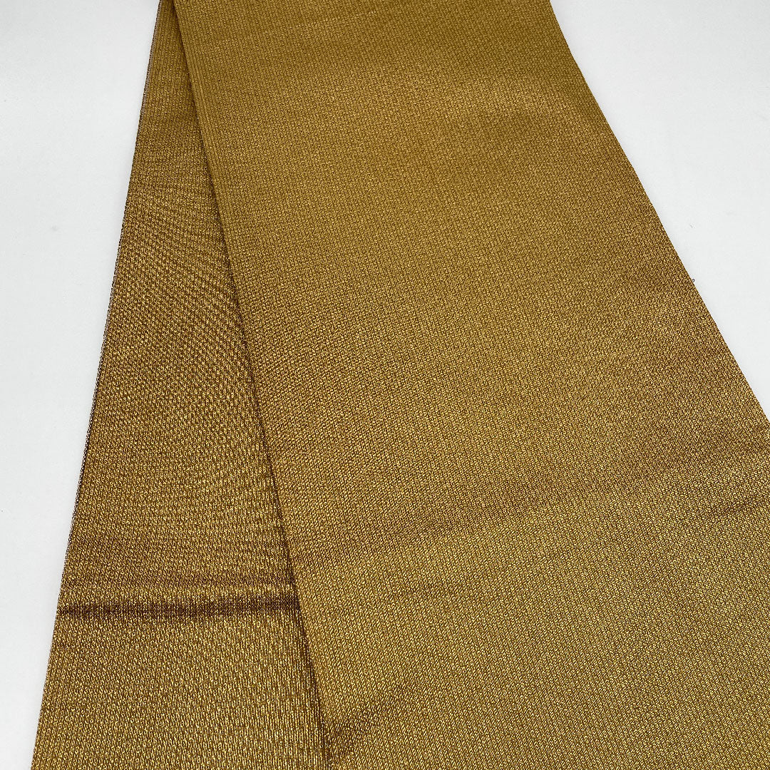 袋帯 組織り 幾何学模様 帯丈456cm 正絹 Sランク ポイント柄 セミフォーマル 茶系 1123000742414