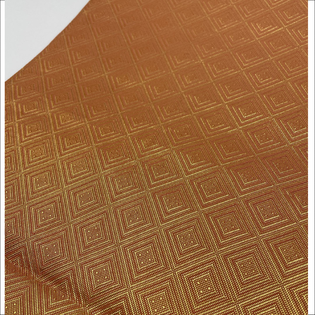 袋帯 朱金若松文 菱 帯丈455cm 正絹 Aランク 六通 フォーマル ピンク系 1123001153413