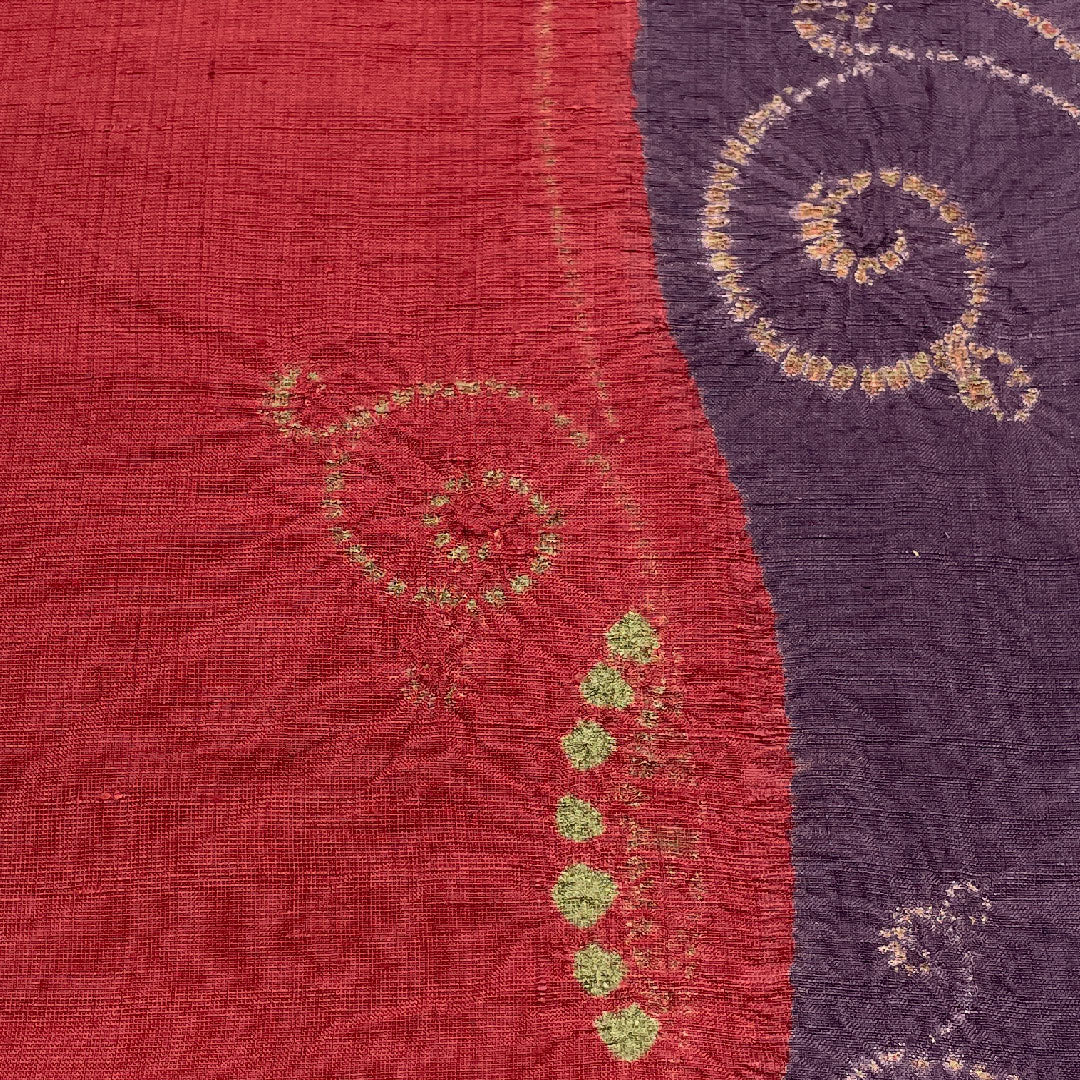 （未仕立）袋帯 帯丈428cm 正絹 Sランク 全通 カジュアル 赤系 1123000572312