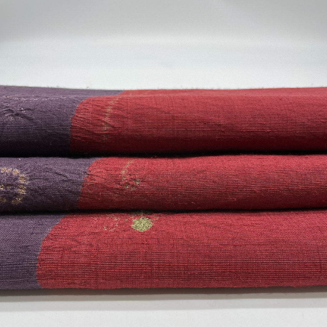 （未仕立）袋帯 帯丈428cm 正絹 Sランク 全通 カジュアル 赤系 1123000572312