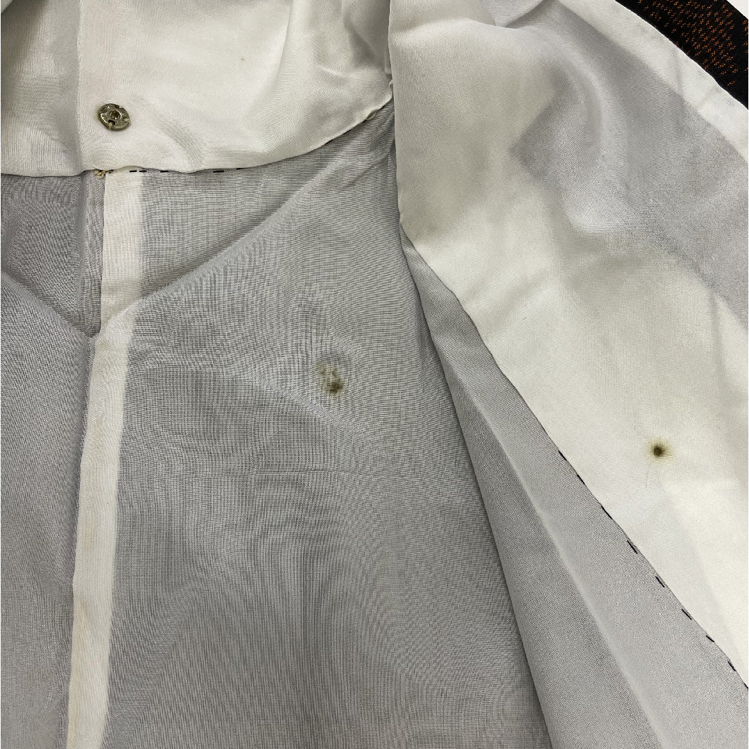 Oshima Tsumugi, Length 153cm, Sleeve length 63cm, Geometric, Pure silk, Excellent condition, Lined, Black, 1116000223210